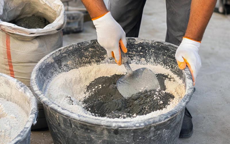 ملات پودر سنگ و سیمان سیاه برای نرمه‌کشی و بندکشی